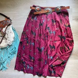Vintage Western Midi Skirt